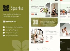 Sparka – Yoga Studio & Meditation Elementor Template Kit