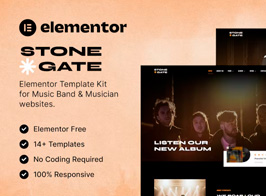 Stonegate — Music Bands And Musicians Elementor Template Kit