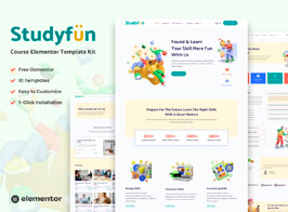 Studyfun – Course Elementor Template Kit