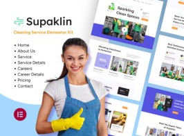 Supklin – Cleaning Service Business Elementor Template Kit