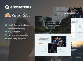 SutterStar – Photography Services & Portfolio Elementor Template Kit