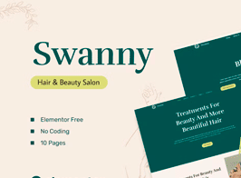 Swanny – Hair & Beauty Salon Elementor Template Kit