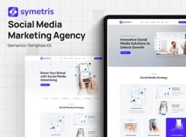 Symetris – Social Media Marketing Agency Elementor Template Kit