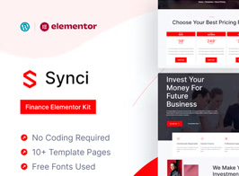 Synci – Finance Elementor Pro Template Kit
