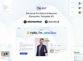 Talent – Personal Portfolios & Resume Elementor Template Kit