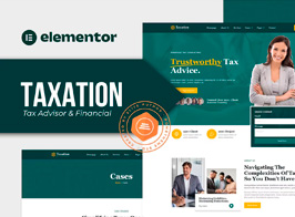 Taxation – Tax Advisor & Financial Consulting Elementor Pro Template Kit