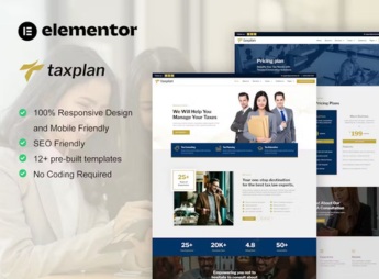 TaxPlan – Tax Consultants & Financial Consulting Elementor Pro Template Kit