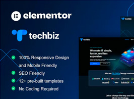 TechBiz – Tech Company Elementor Pro Template Kit
