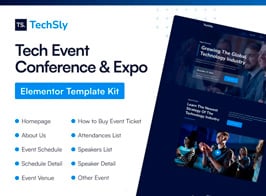 TechSly – Tech Event Conference & Expo Elementor Pro Template Kit