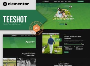 Teeshot – Golf Club & Course Elementor Template Kit