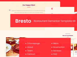 Bresto | Restaurant Elementor Template Kit