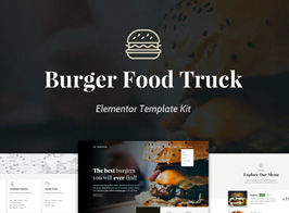 Burger Food Truck – Popup Restaurant Elementor Template Kit