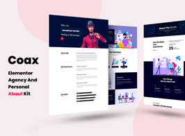 Coax – Agency And Personal About Us Elementor Template Kit
