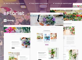 eFlorist – Flower Boutique & Decoration Elementor Template Kit