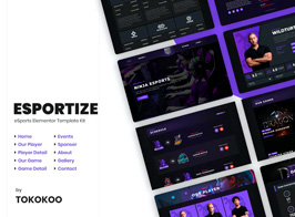 Esportize | eSports Elementor Template Kit