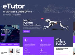 eTutor – Education & Online Course Elementor Template Kit
