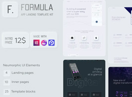 Formula – Software & App Landing Elementor Template Kit