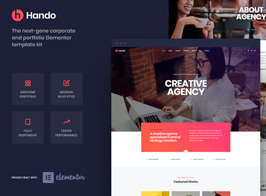 Hando – Corporate & Portfolio Elementor Template Kit