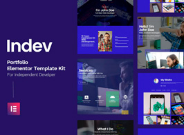 Indev – Portfolio Elementor Template Kit For Developer