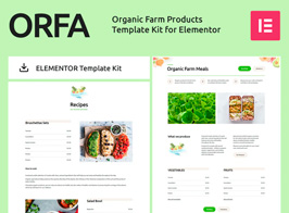 ORFA – Organic Farm Products Elementor Template Kit