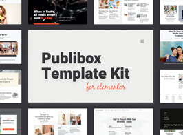 Publibox – Blog, News & Magazine Elementor Template Kit