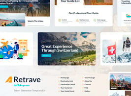 Retrave | Travel Elementor Template Kit