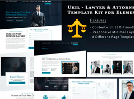 Ukila – Lawyer & Attorney Template Kit for Elementor
