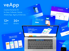 veApp – Mobile App & Startup Elementor Template Kit