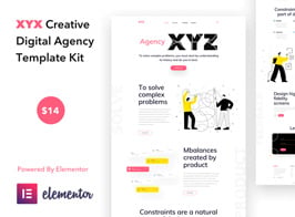 XYZ – Criativa Digital Agência Business WordPress Elementor Template Kit