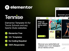 Tennise – Tennis School & Sports Club Elementor Template Kit