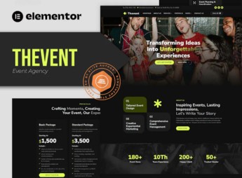 Thevent – Event Agency Elementor Template Kit