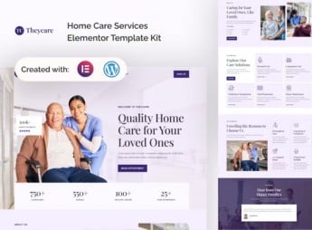 Theycare – Home Care Services Elementor Template Kit