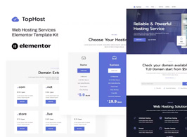 TopHost – Web Hosting Services Elementor Template Kit