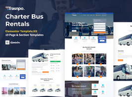 Transpo – Charter Bus Rental Company WordPress Elementor Template Kit