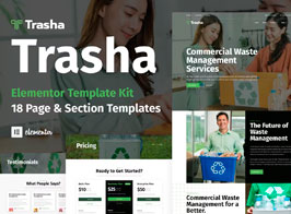 Trasha – Waste Management & Recycling Service Elementor Template Kit
