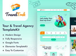 Travel Trek – Tour and Travel Agency Elementor Template Kit