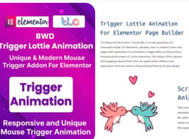 BWD Trigger Lottie Animation Addon For Elementor