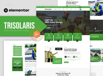 Trisolaris – Solar & Renewable Energy Elementor Template Kit