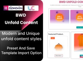 BWD Unfold Content Addon For Elementor