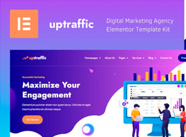 Uptraffic – Digital Marketing Agency Elementor Template Kit