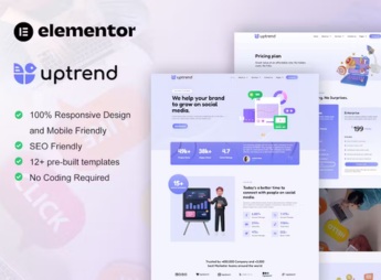 UpTrend – Social Media Marketing Agency Elementor Template Kit