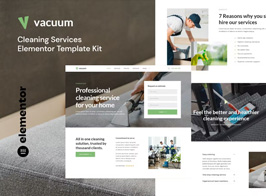 Vacuum – Cleaning Services Company Elementor Template Kit