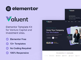 Valuent — Venture Capital And Investment Elementor Template Kit