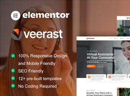 Veerast – Virtual Assistant Service Elementor Pro Template Kit