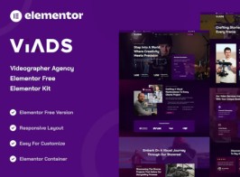Viads – Videographer Agency Elementor Template Kit