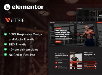Victoree – Boxing School & Martial Arts Elementor Pro Template Kit