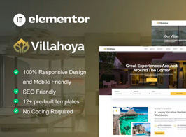 Villahoya – Villa Vacation Rental Elementor Template Kit