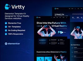Virtty – Virtual Reality Services Elementor Template Kit