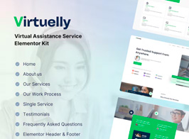Virtuelly – Virtual Assistant Service Elementor Template Kit