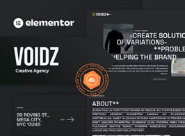 Voidz – Creative Agencies Elementor Template Kit